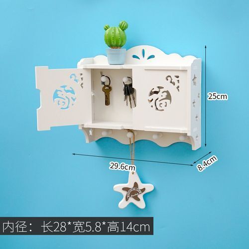 Key Holder Wood Box Organizer Mini Cabinet Frame Hanging Living Room Decorations