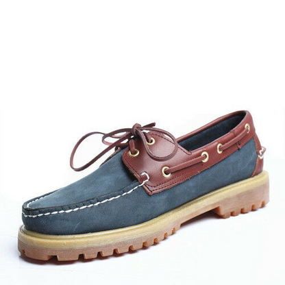 Men's Moccasins Leather Casual Boat Shoes Large Size Cow Leather Boat Classic @