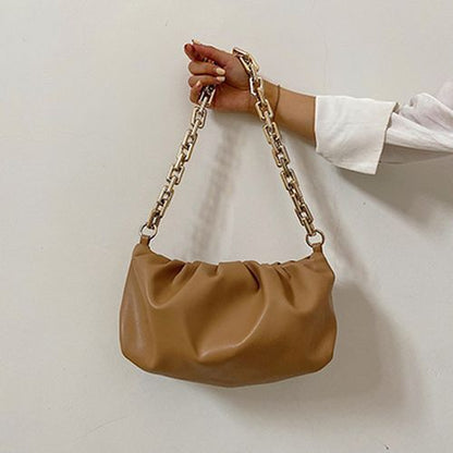 Acrylic Chain Handbag Large-Capacity Soft Zipper Shoulder Bag Underarm Handbag