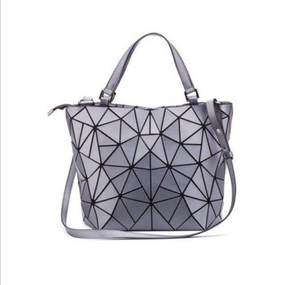 Luminous Big Bag Holographic Reflective Geometric Shoulder Bags Handbags Zipper
