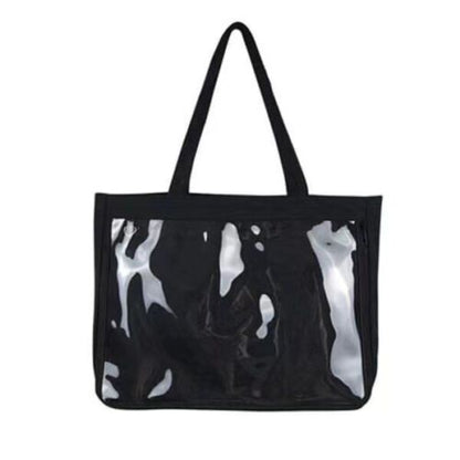 35*25*5CM Bag Women Canvas Bag PVC Transparent Purse Shoulder Bag Satchels Pink