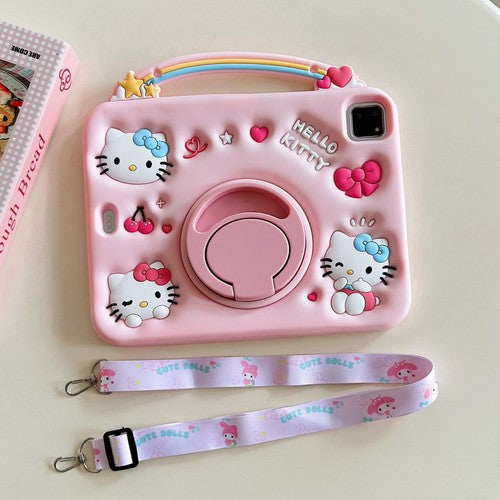 Kitty Kid Stand Case Cover For iPad 11th A16 10th 10.9"9 8 mini 7 6 5 Air Pro 11