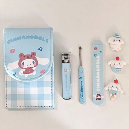 Kuromi My Melody Cinnamoroll Pochacco Portable Nail Clipper Ear Scoop Set