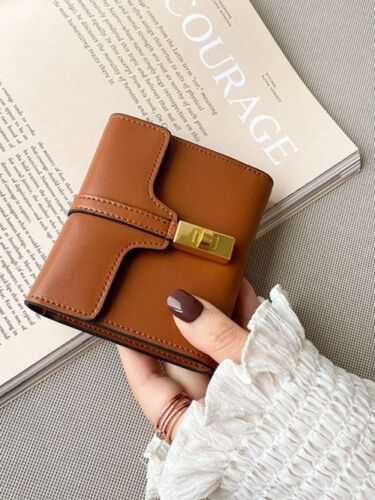 Synthetic Leather Wallet Short Wallet Purse Hasp Belt Handbag Green Black Yellow