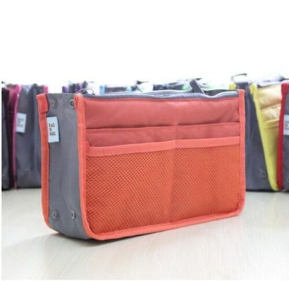 Cosmetic Bag Organizer Insert Purse Makeup Storage Traveling Handbag 10*28*18 CM