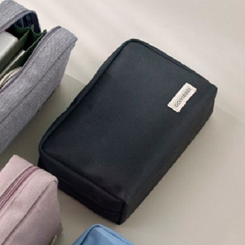 Waterproof Thick Nylon Cloth Storage Cosmetic Bag Charger USB Cable Case Travel