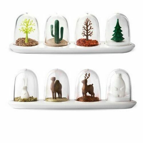 4Pcs/Set Creative Spice Jars Containers Storage 24.3x7.7x7.3cm Seasoning Bottles