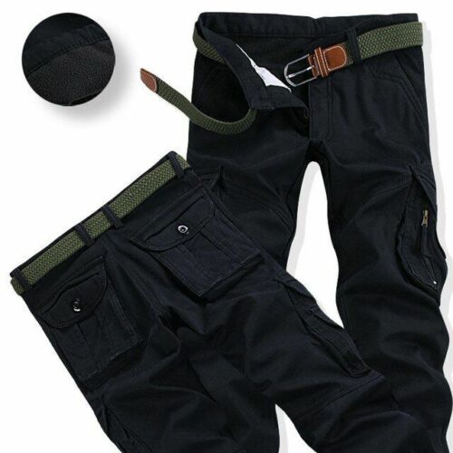 warm Cargo pants winter Outdoor Climbing Training Multi Pockets Baggy thermal M