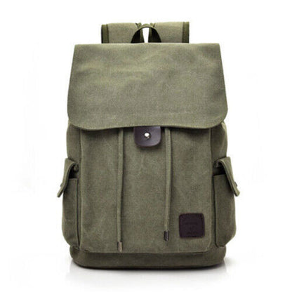 Canvas Men Backpack Shoulder School Rucksack Bag Boys Travel Camping Bags