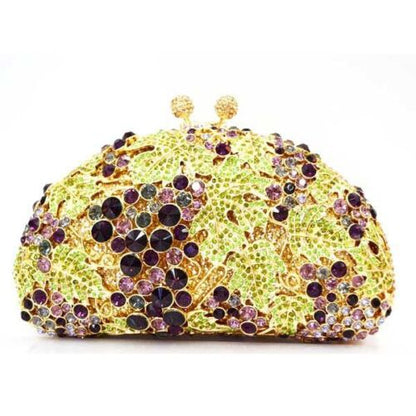 Crystal Clutch Evening Bags Animal Pattern Sparkly Diamond Pochette Purse Women