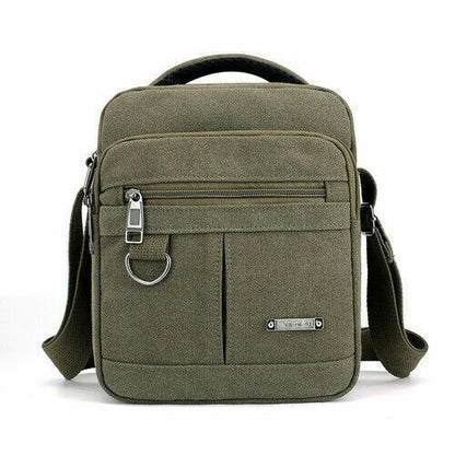 New Casual Canvas Shoulder Bag Men Messenger Bags Lightweight Small Travel Bag
