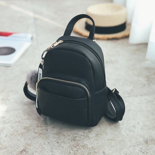 Backpack School Bag Leather Softback Waterproof Small Bags Purse Polyester Gray