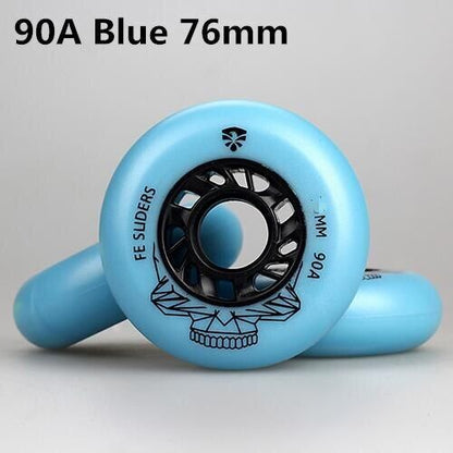 8 Pcs Skating Wheels 90A Sliders Inline Skates Slide Pink Red Blue Green 72/76mm