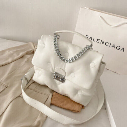 Women Cotton Feather Down Bag Crossbody Bag Handbag Shoulder Tote Bag