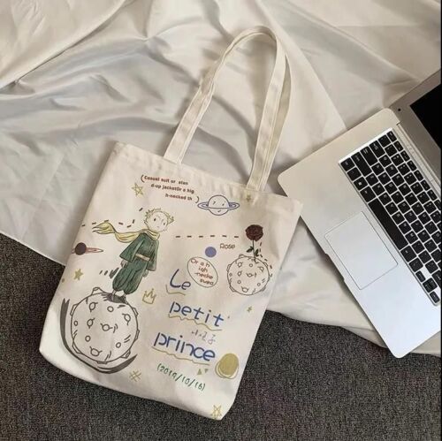 Women Shoulder Bag Canvas Tote Bag Large Shopper Purse Starry Sky Print Handbags