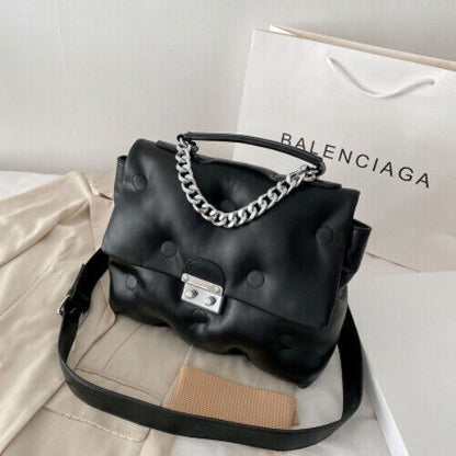Women Cotton Feather Down Bag Crossbody Bag Handbag Shoulder Tote Bag