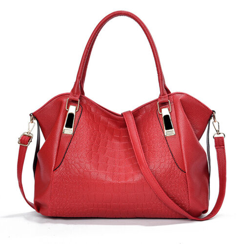 Womens PU Leather Handbags Top Handle Satchel Crossbody Shoulder Bag Tote Purse