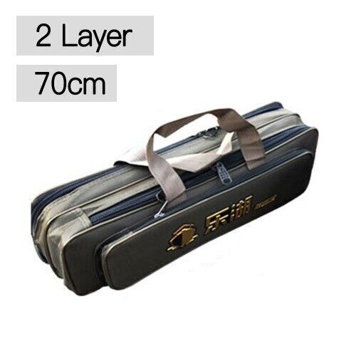 Portable 2/3 Layer Men's Fishing Bag Fish Rod Oxford Fishing Pole Tools Outdoor