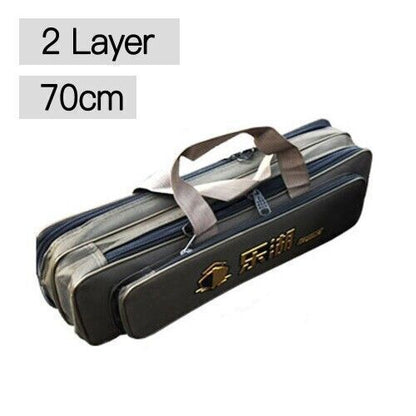 Portable 2/3 Layer Men's Fishing Bag Fish Rod Oxford Fishing Pole Tools Outdoor