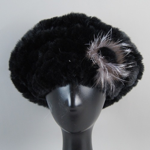 New Arrival Winter Women Fur Beret Hat Natural Fur Hats Warm Knit Rabbit Fur Cap