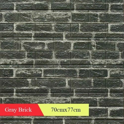 Brick Stickers Wall Decor 3D Living Room DIY Self-adhesive Waterproof Wallpapers