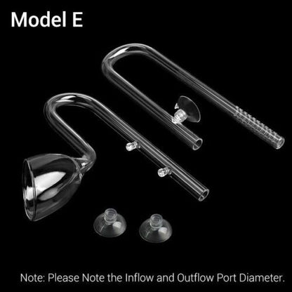 Skimmer Glass Lily Pipe Spin Surface Inflow Outflow 13/17mm Aquarium Water Tank