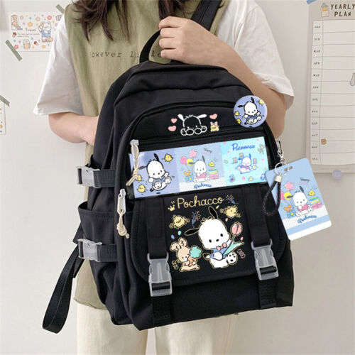 Cartoon Pochacco Casual Backpack Schoolbag Student Travel Bag Handbags Unisex