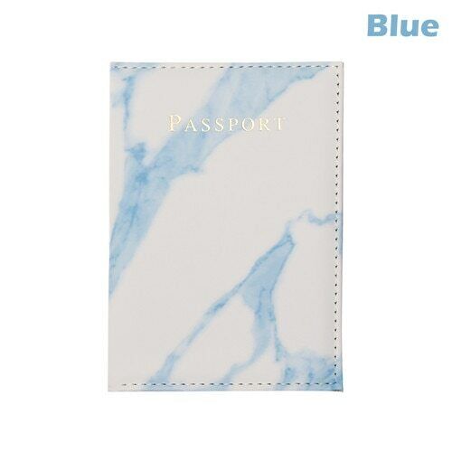 Colorful Marble Passport Cover Waterproof Passport Case Holder Travel Card Case