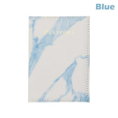 Colorful Marble Passport Cover Waterproof Passport Case Holder Travel Card Case