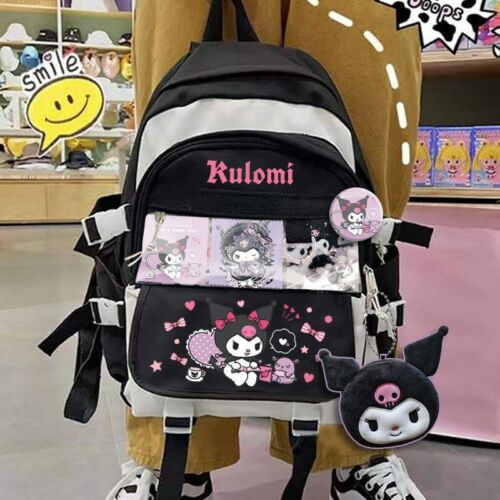 Cinnamoroll Kuromi Backpack Mori Girl My Melody Shoulder Bag Satchel School Bag+