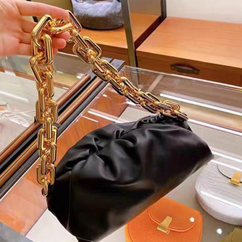 Acrylic Chain Handbag Large-Capacity Soft Zipper Shoulder Bag Underarm Handbag