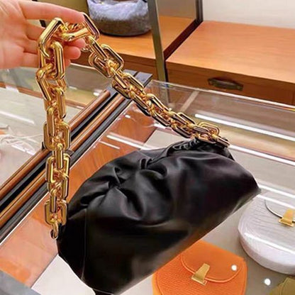 Acrylic Chain Handbag Large-Capacity Soft Zipper Shoulder Bag Underarm Handbag