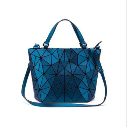 Luminous Big Bag Holographic Reflective Geometric Shoulder Bags Handbags Zipper