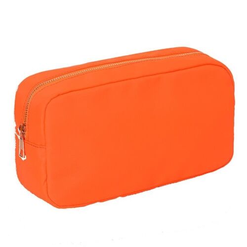 Waterproof Nylon Bag Cosmetic Bag Solid Color Makeup Bag Travel Beauty Organizer