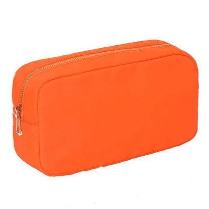 Waterproof Nylon Bag Cosmetic Bag Solid Color Makeup Bag Travel Beauty Organizer