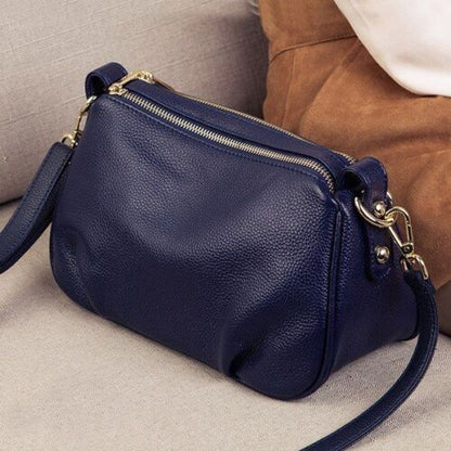 Genuine Leather Crossbody Bags Small Shoulder Messenger Purses Handbags Zipper