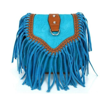 Bohemian Bag Spirit Tassel Crossbody Purse Retro Shoulder Bag 20*18*9 CM Canvas