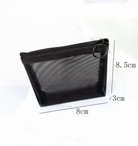 Clear Black Makeup Bags Travel Toiletry Cosmetic Organizer Pouch Set Mesh Purse