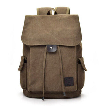 Canvas Men Backpack Shoulder School Rucksack Bag Boys Travel Camping Bags