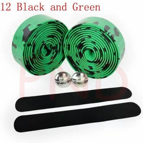 Bike Handlebar Tape Road Bicycle Camouflage Cycling Handle Cork Wrap Bar Plugs