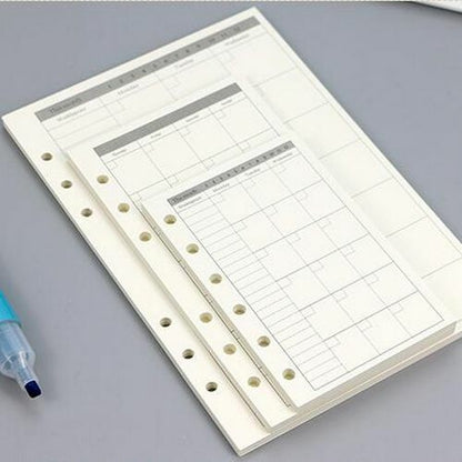 45 Sheets Notebook Business A5 A6 Loose Leaf Refill Spiral Binder Inside Page