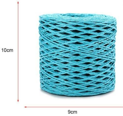 200M 2mm Raffia Paper Cord StrawRope Yarn DIY Crochet Summer Beach Hat Bag Craft