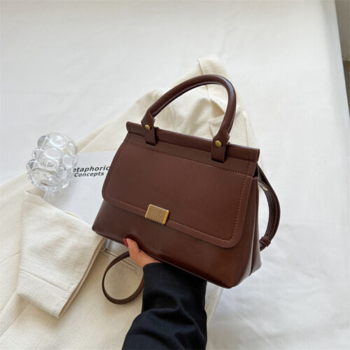 Women Ladies Casual PU Leather Messenger Satchel Shoulder Bag Crossbody Handbag