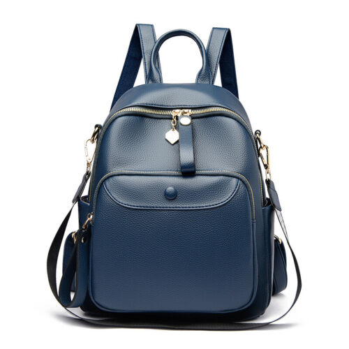 Women's Ladies Leather Backpack Purse Anti-Theft Travel Shoulder Bag Satchel