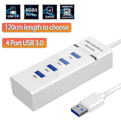 Cargador Enchufe para PC Computadora Mac Laptop 4 Puertos Portatil Adaptador