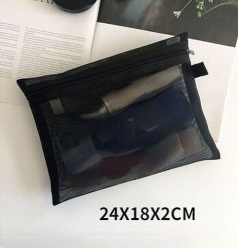 Mesh Cosmetic Bag Travel Storage Makeup Bag Organizer Pouch Portable Beauty Case
