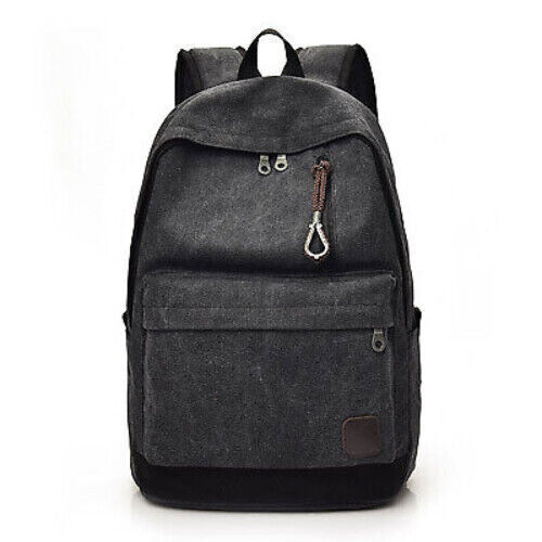 Women Men Canvas Backpacks Large School Bags Boys Girls Travel Laptop Backbag