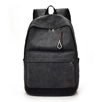 Women Men Canvas Backpacks Large School Bags Boys Girls Travel Laptop Backbag