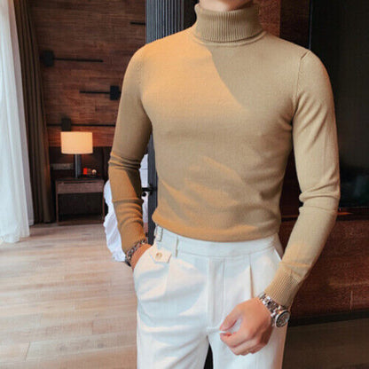 Men Winter Sweater Pullover Knitwear Turtleneck Men Knitwear Shirt