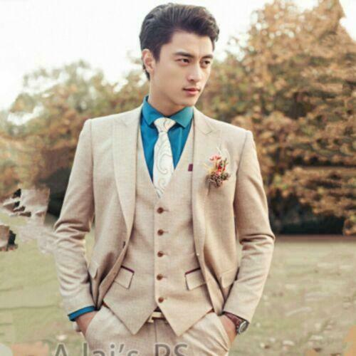Men's Wedding Suit Business Party Tuxedo Groom Blazers Jacket Vest Pants Set New